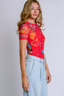 Johnny Was Ekaterina Eleanor Mesh Tee