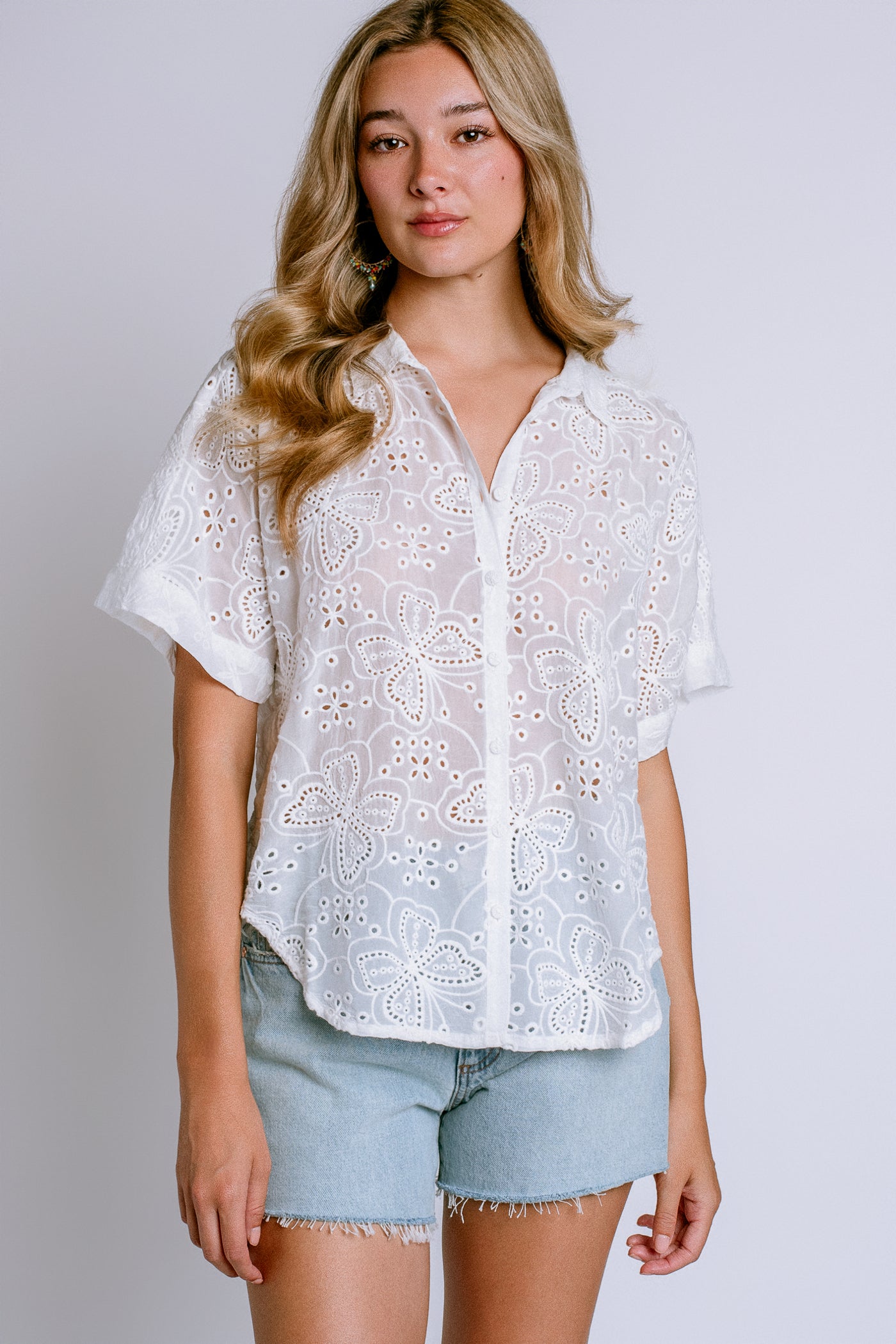Johnny Was Mariposa Audrey Short Sleeve Shirt