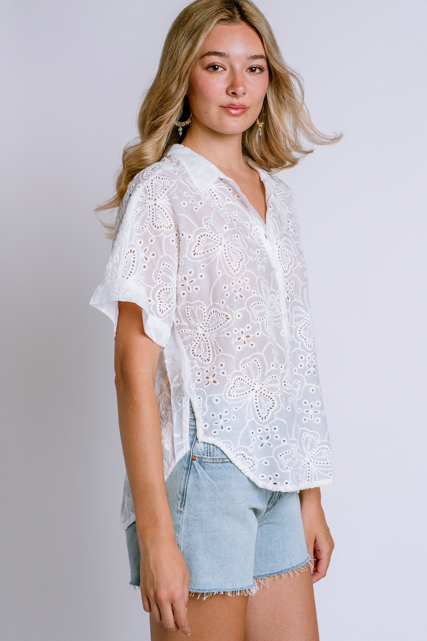 Johnny Was Mariposa Audrey Short Sleeve Shirt