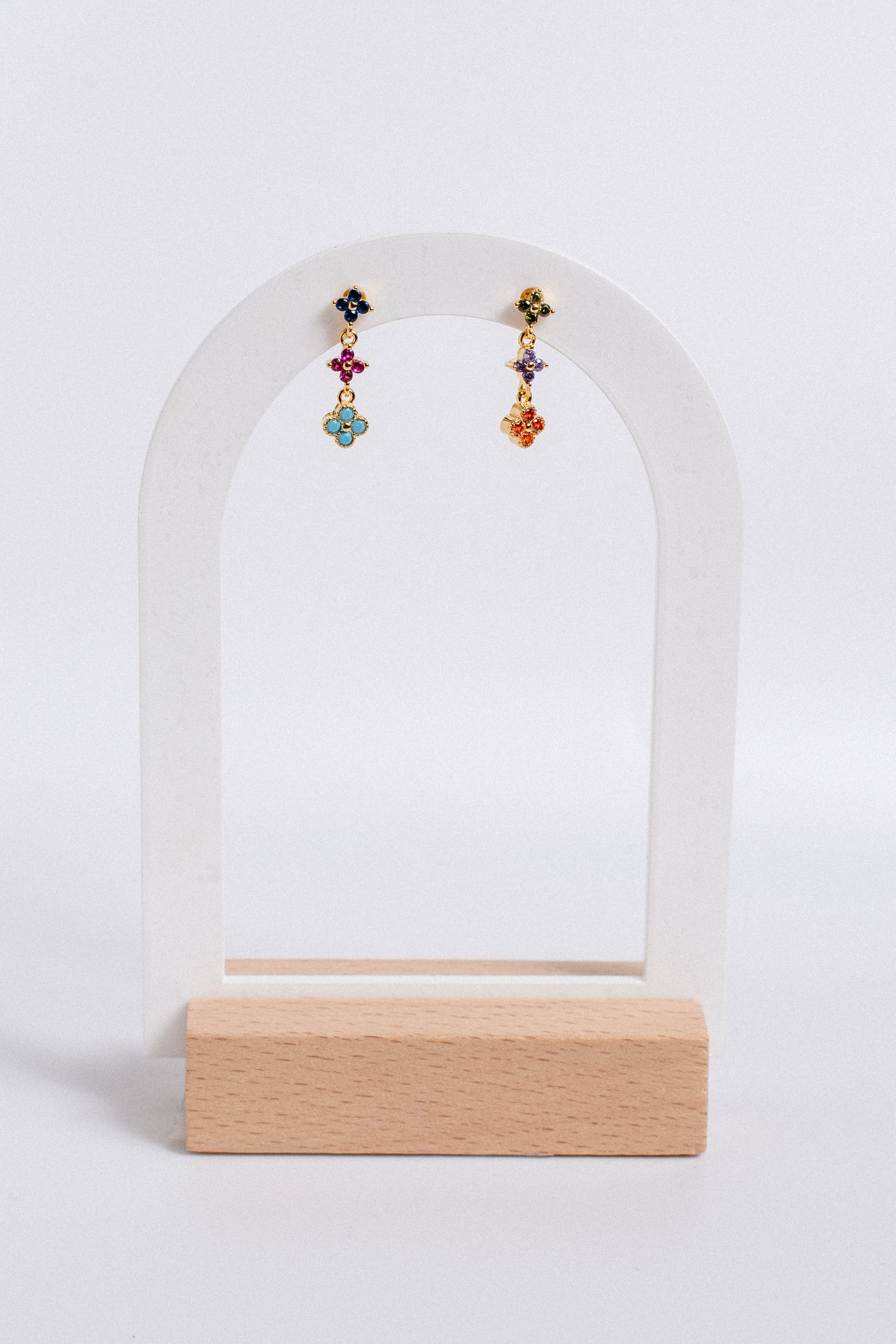Sherwood Bridge Diamonds Flower Mini Drop Earrings