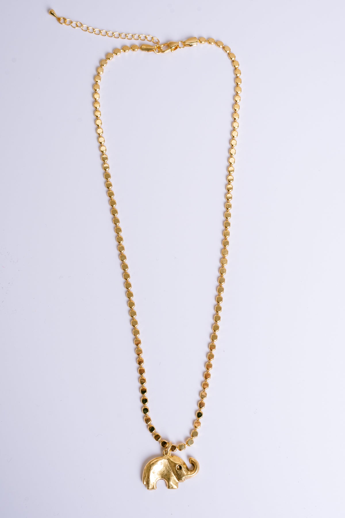 Elephant Beaded Chain Necklace