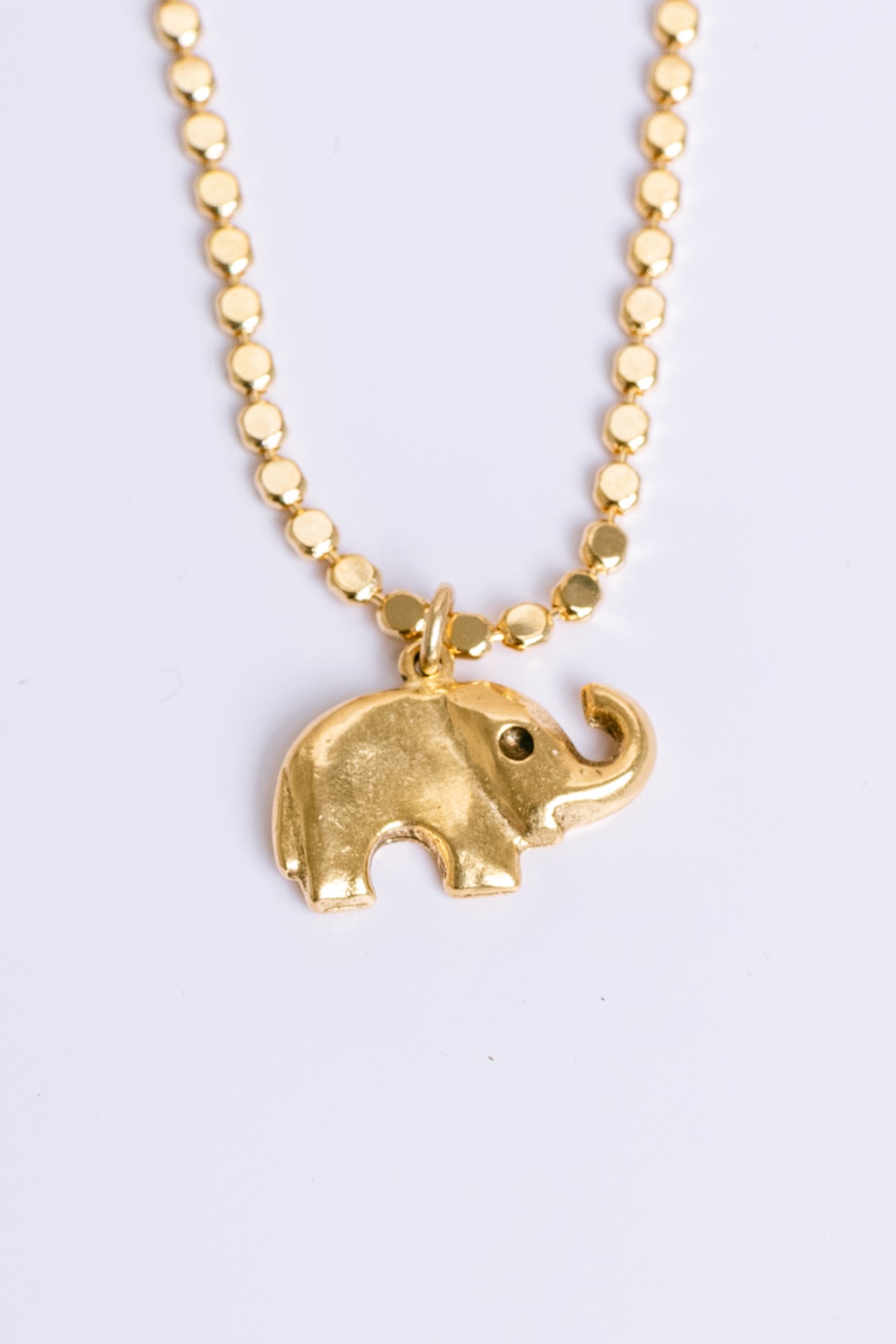 Elephant Beaded Chain Necklace