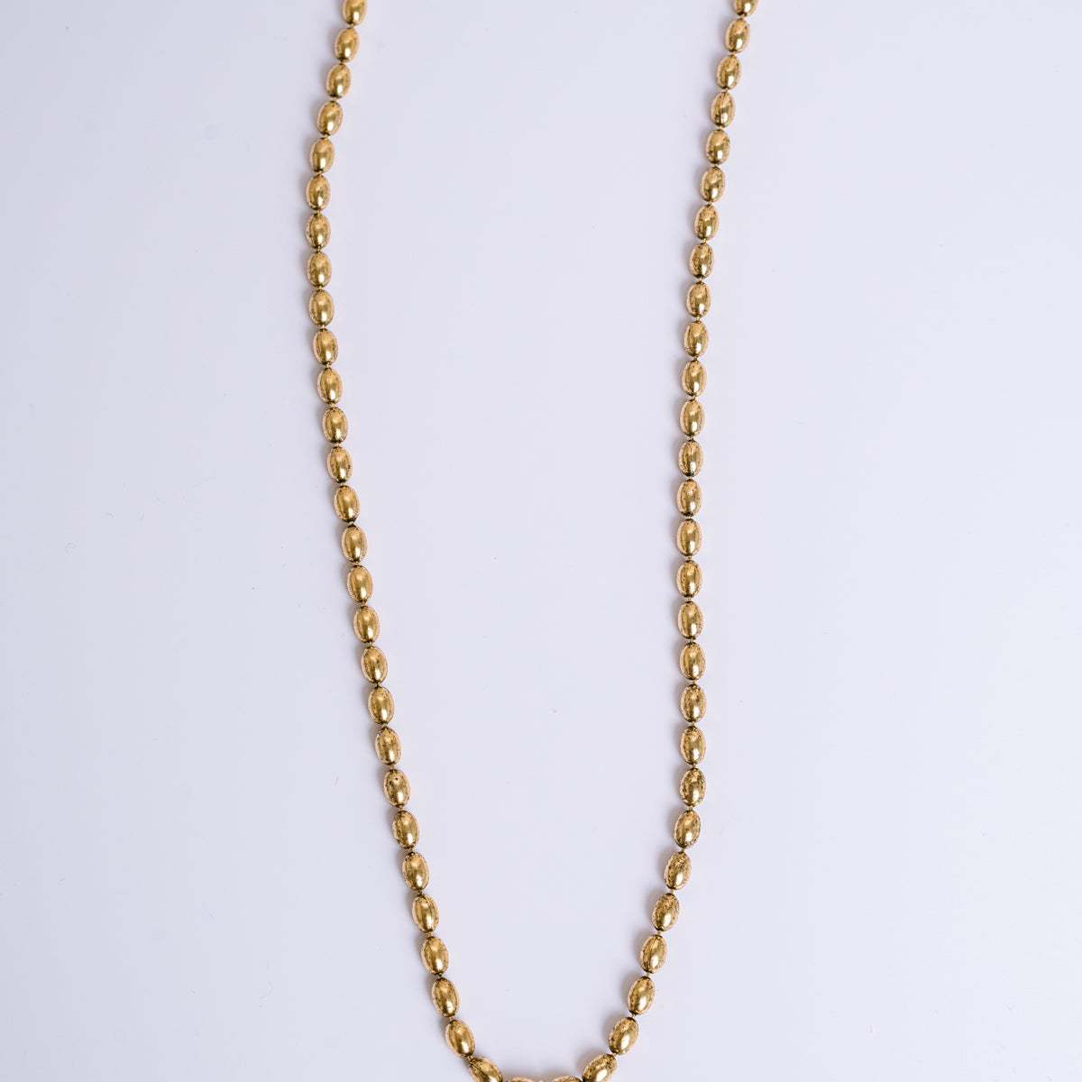 Heart Antique Gold Beaded Necklace