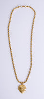Heart Antique Gold Beaded Necklace