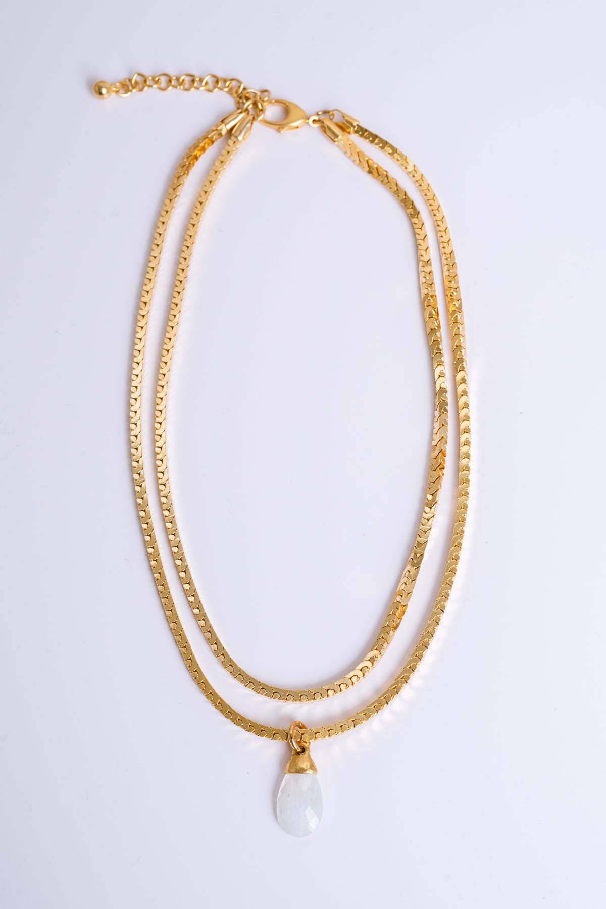 Double Layer Moonstone Necklace