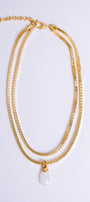 Double Layer Moonstone Necklace