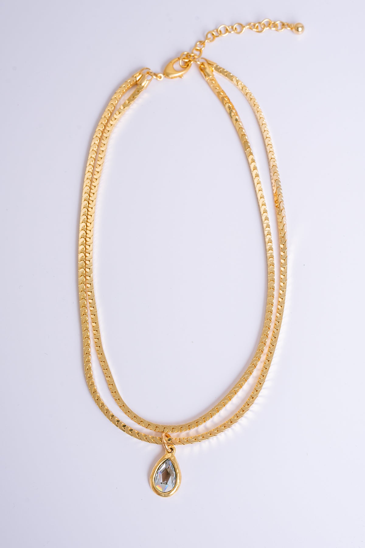 Double Layer Crystal Necklace