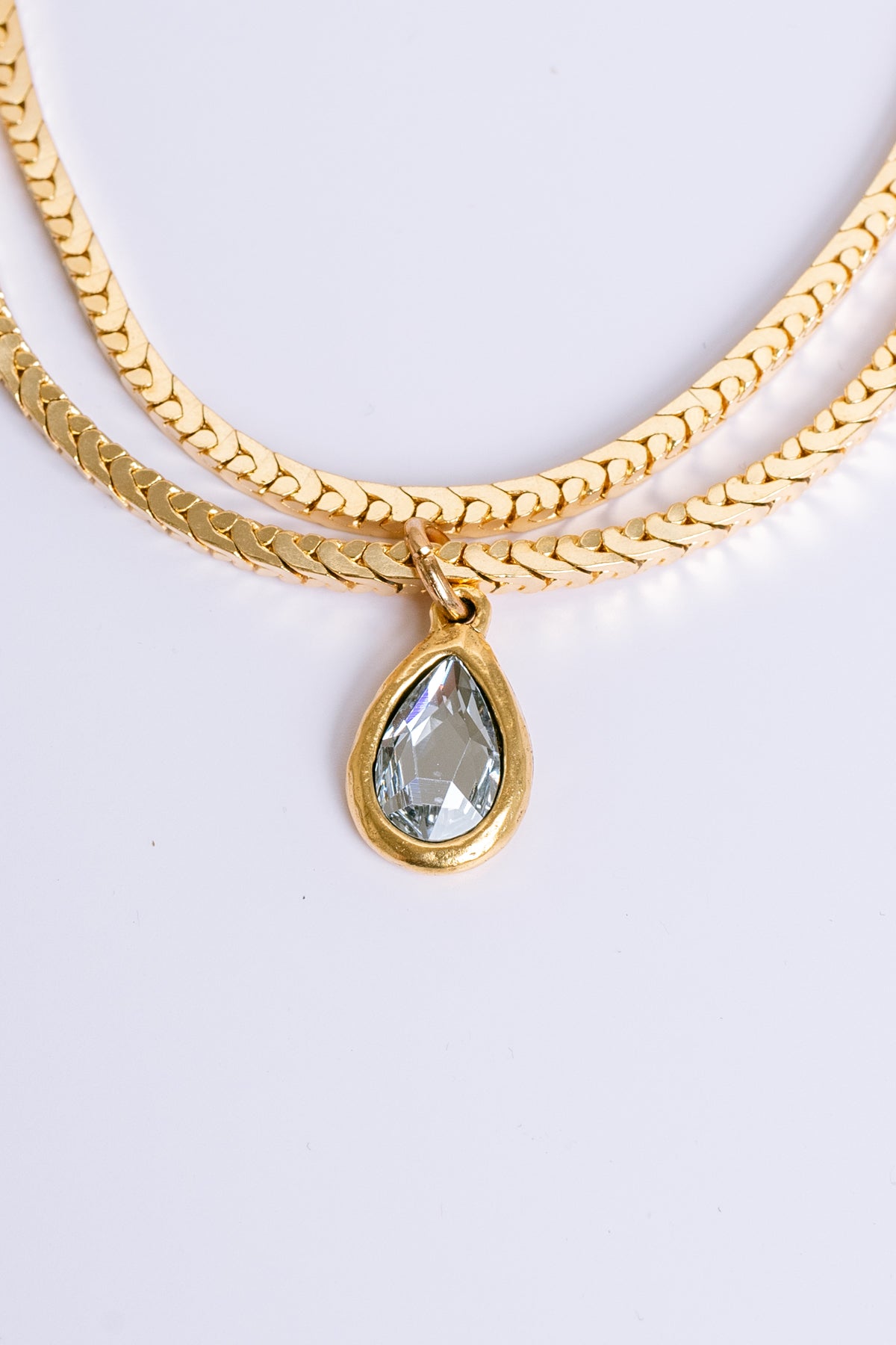 Double Layer Crystal Necklace