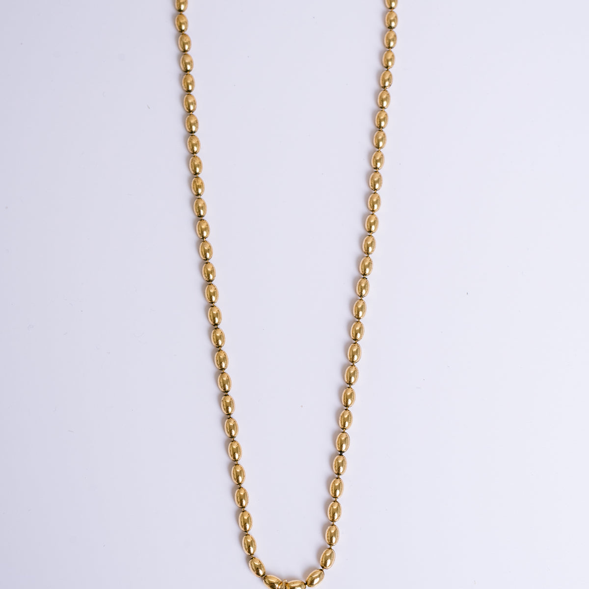 Geometric Antique Gold Beaded Necklace