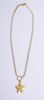 Gold Star Rhinestone Necklace