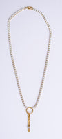 Gold Bar Rhinestone Necklace