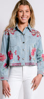Johnny Was Talulla Cropped Denim Jacket