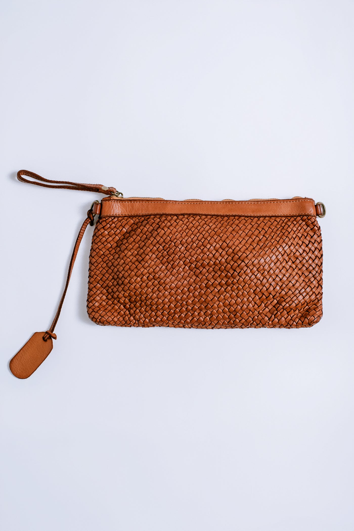 Milio Milano Intrecciato Shoulder Wristlet Strap Bag