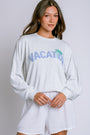 PJ Salvage Vacay Vibes Long Sleeve Top