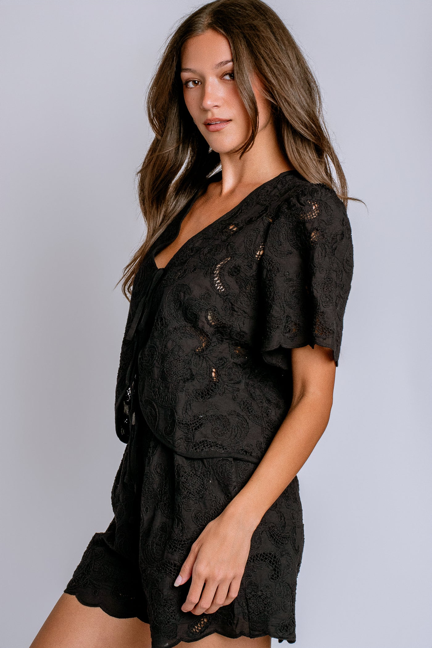 Nation LTD Roslyn Tie Front Top