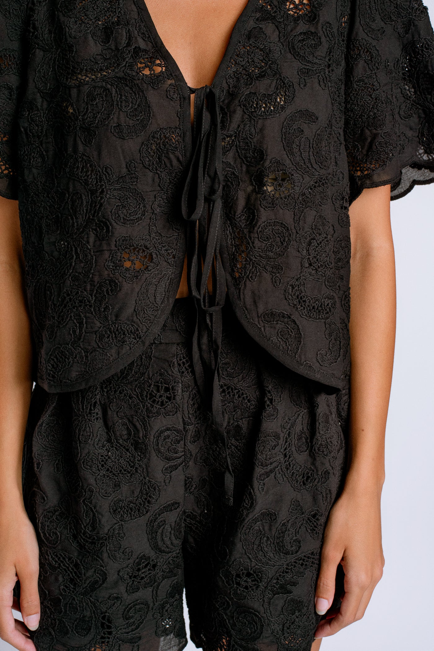 Nation LTD Roslyn Tie Front Top