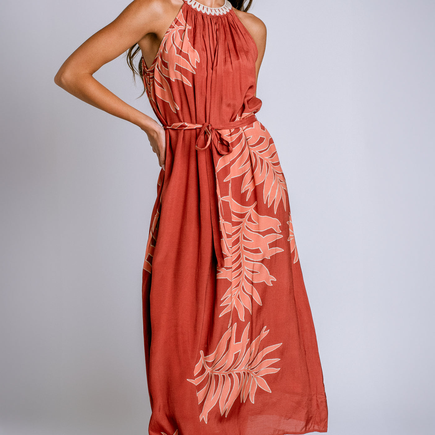 Velvet Odessa Long Halter Dress