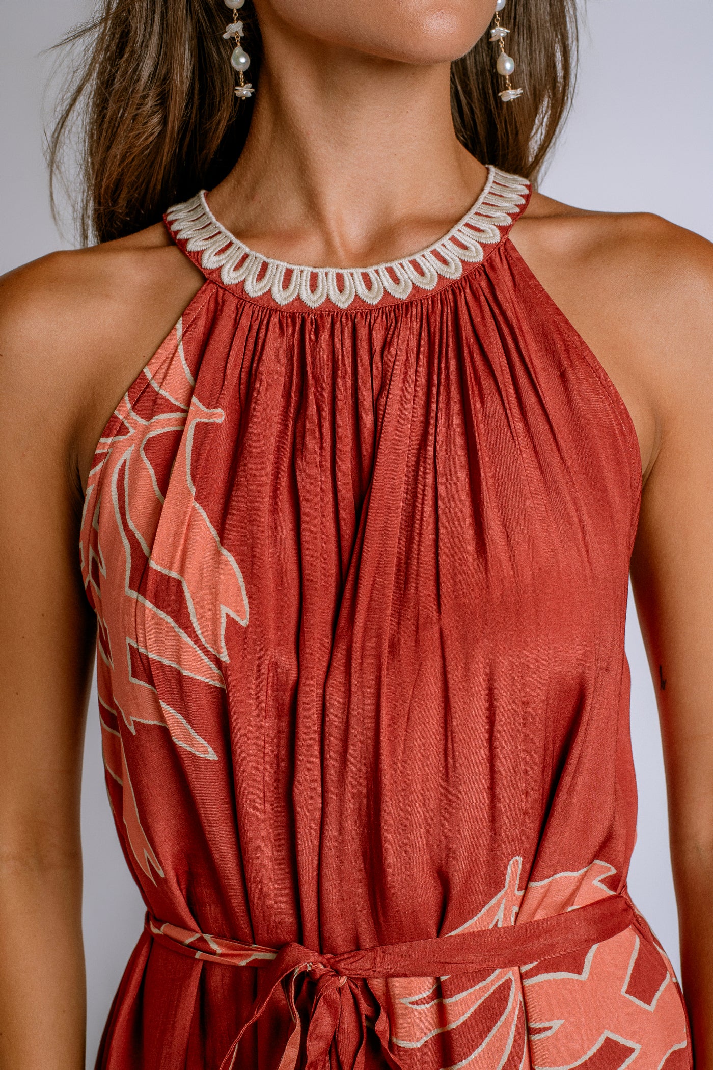 Velvet Odessa Long Halter Dress