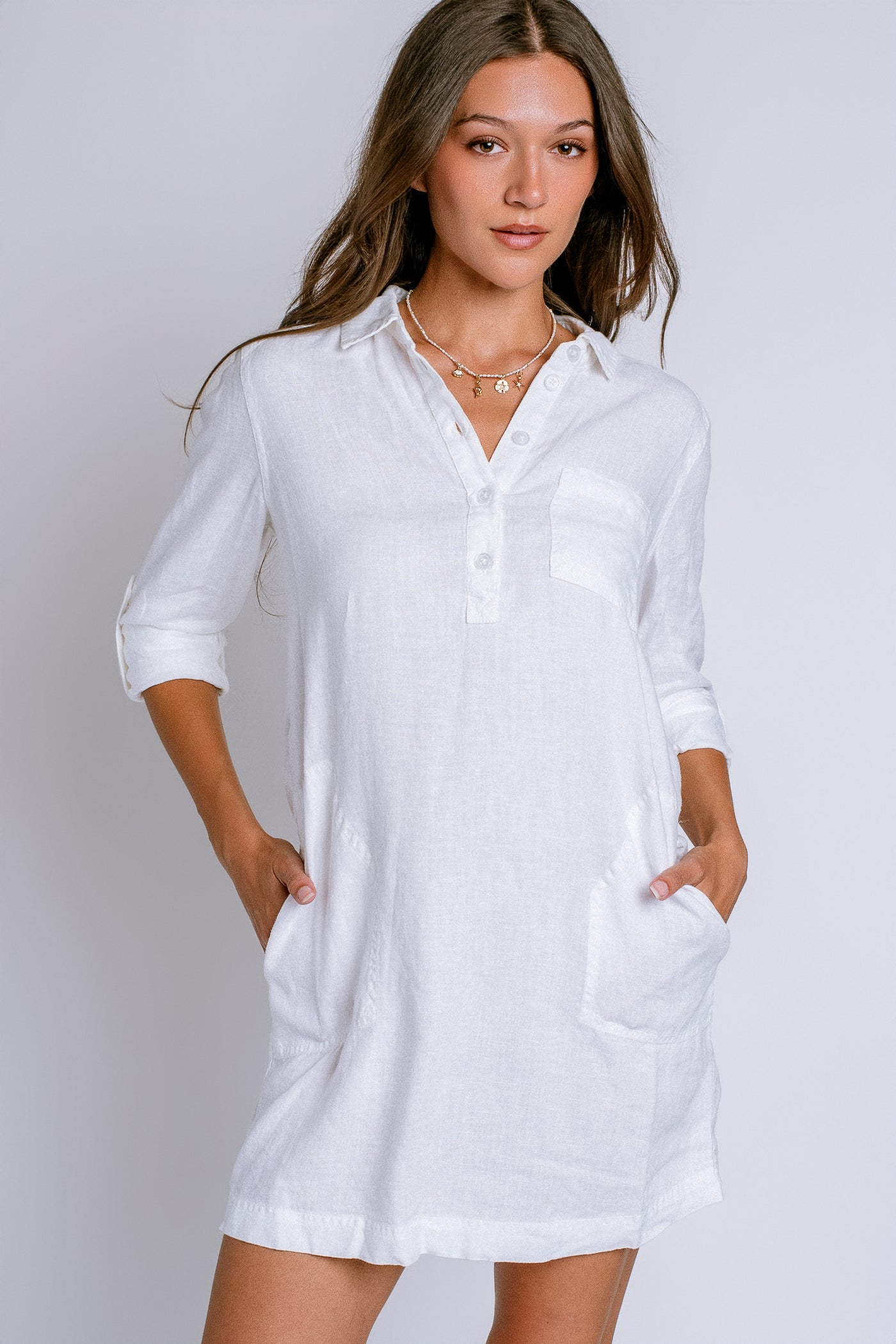 Michael Stars Eleanor Linen Utility Dress