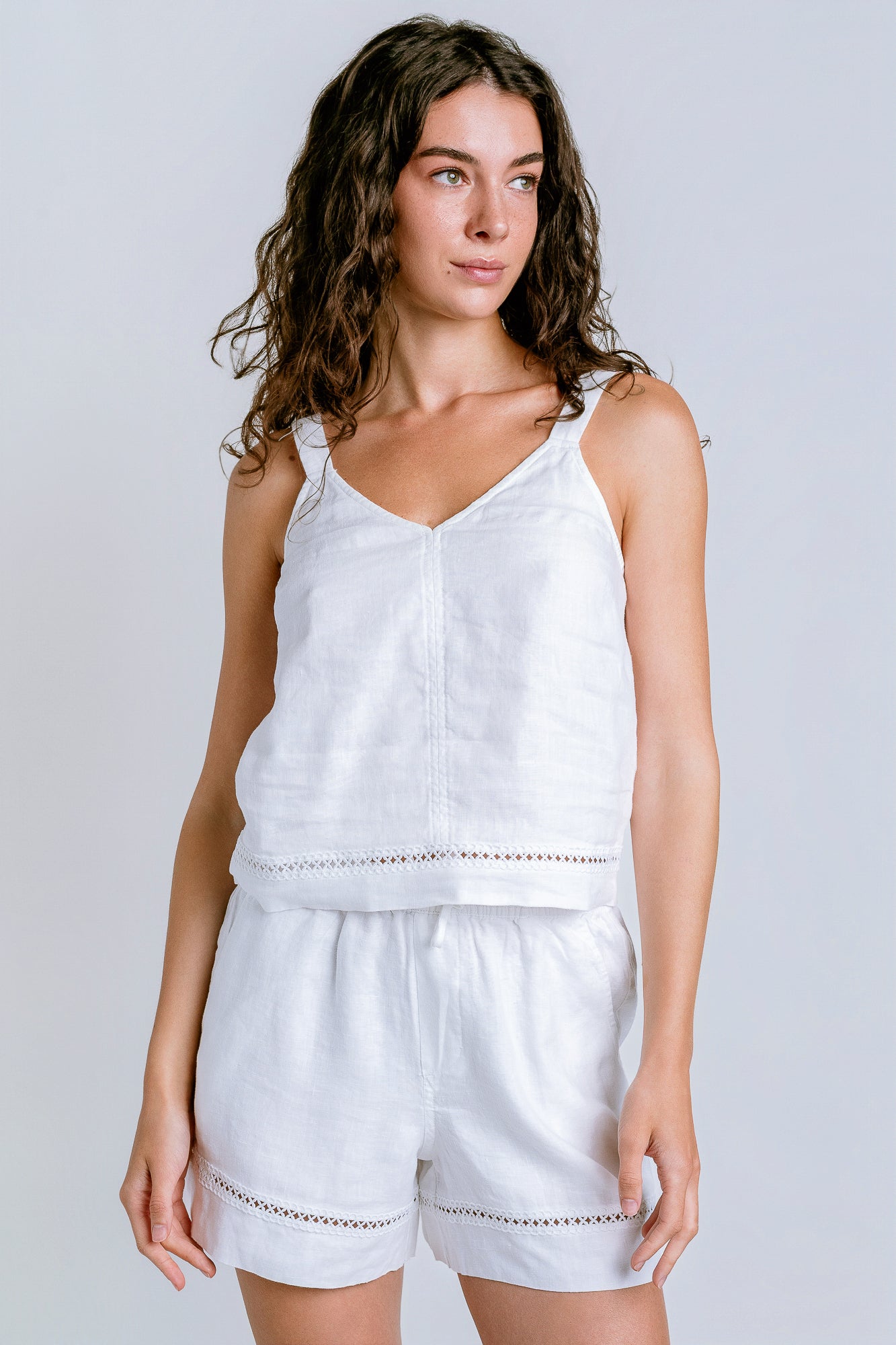 Stella Linen Trim Tank