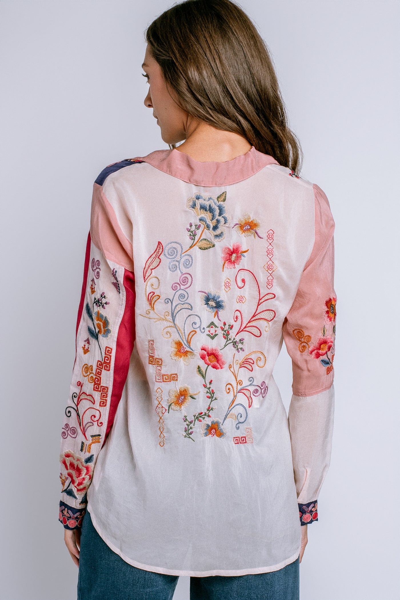 Johnny Was Marcia Color Block Shirt