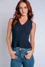Milio Milano Ribbed V-Neck Sleeveless Knit Top