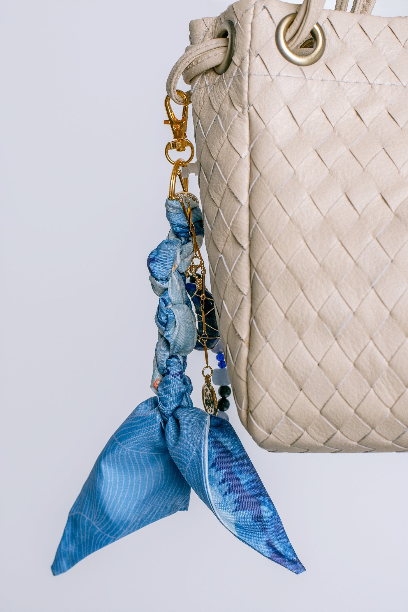 Sherwood Bridge Diamonds Blue Moon Bow Bag Charm