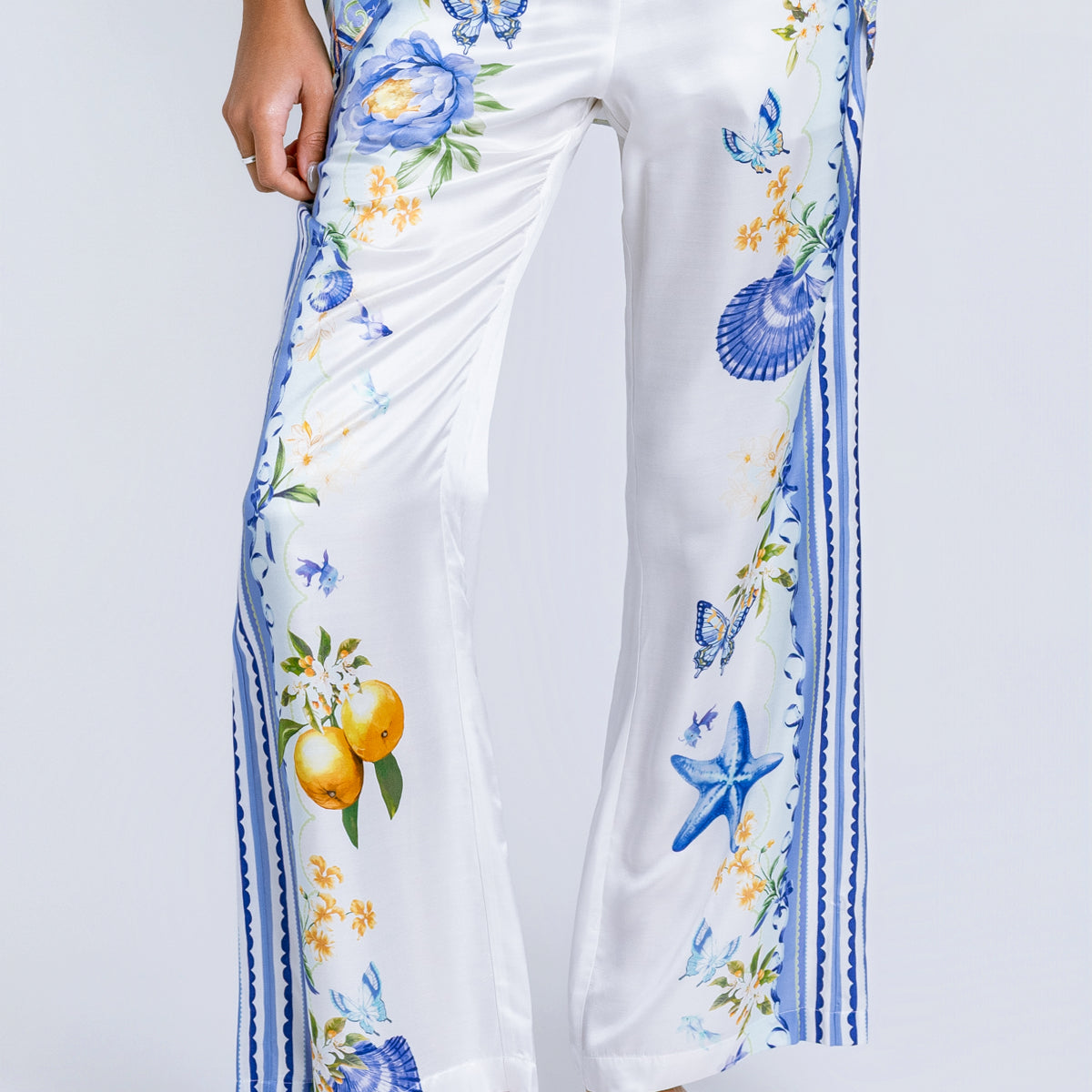 Hale Bob Mauve Silk Pant
