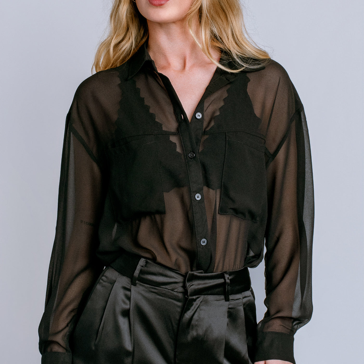 DÈLUC Grayson Sheer Shirt