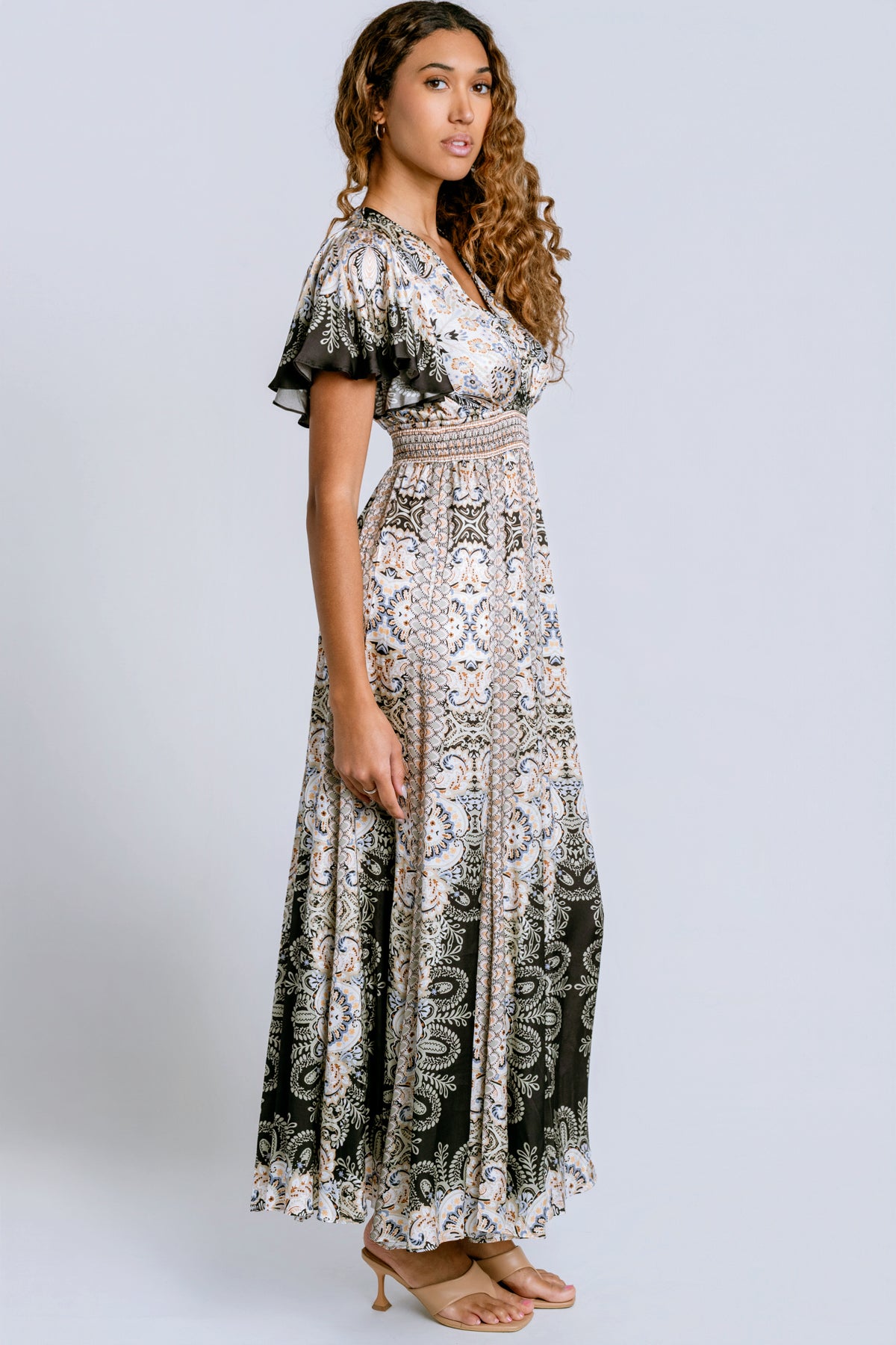 Hale Bob Sandra Charmeuse Maxi Dress