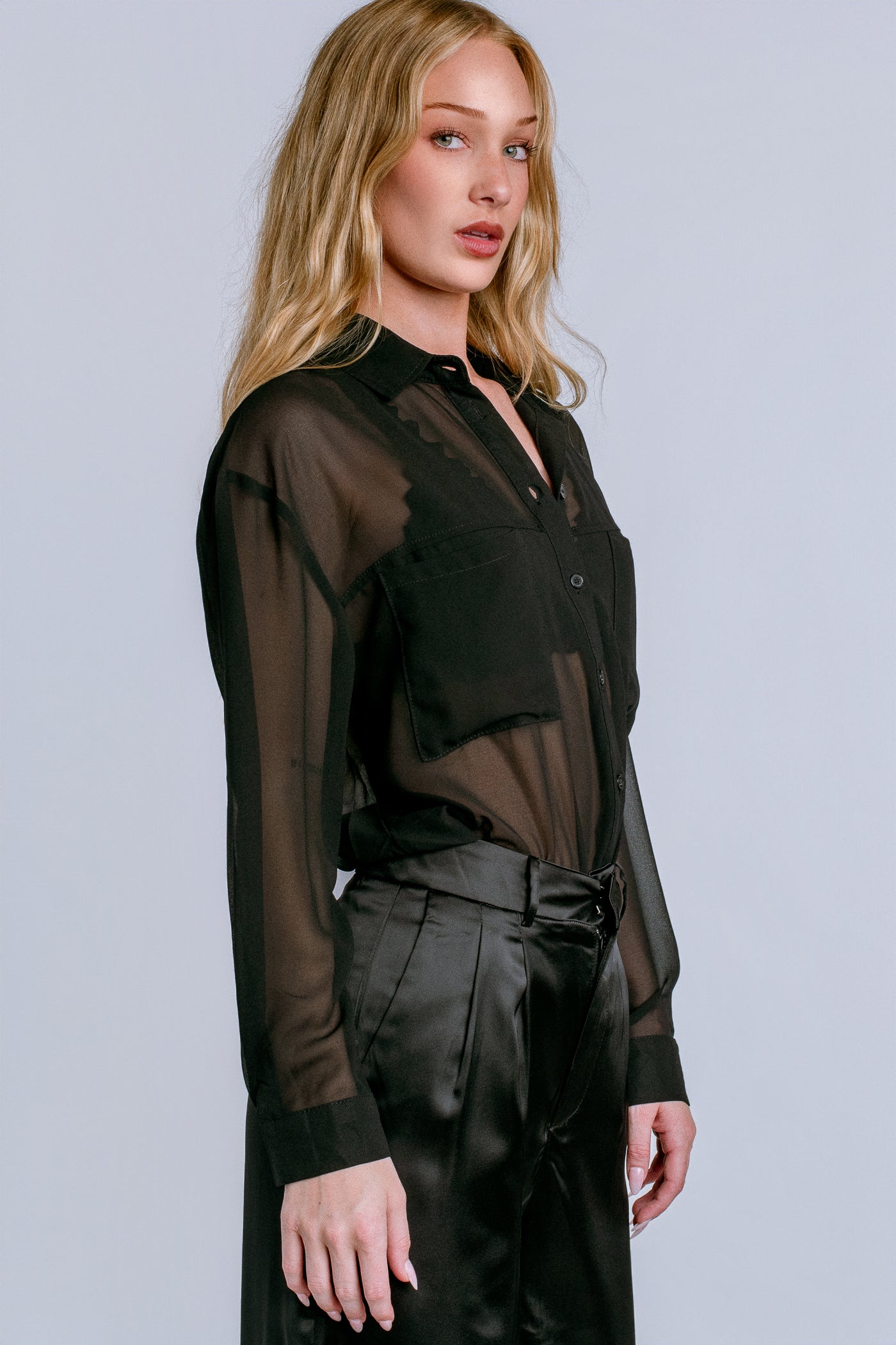 DÈLUC Grayson Sheer Shirt