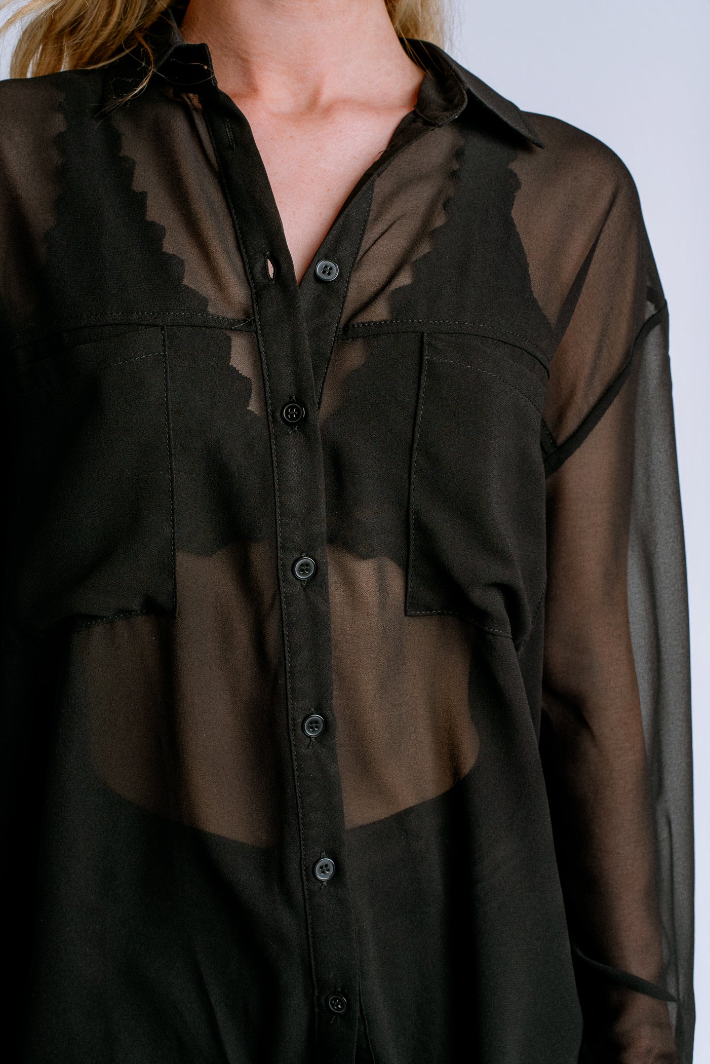 DÈLUC Grayson Sheer Shirt