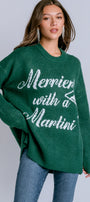Merrier With a Martini Crewneck Sweater