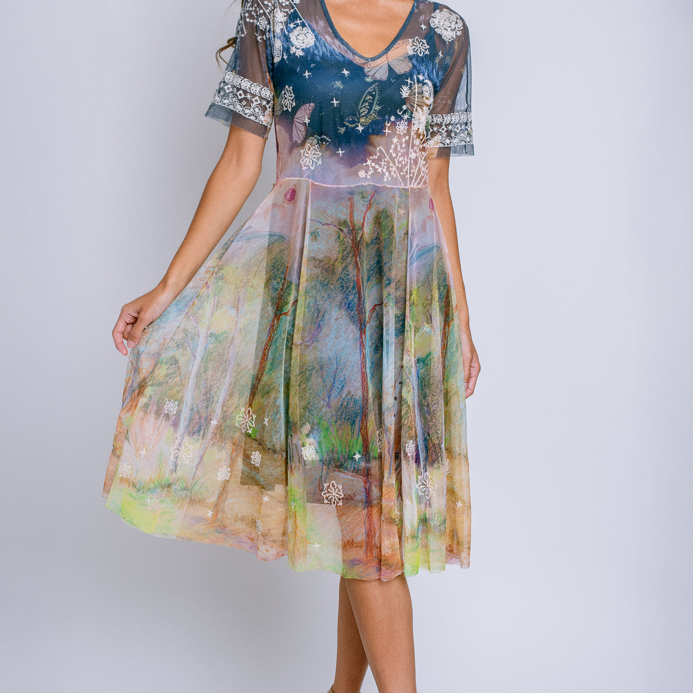 Johnny Was Wendi Mesh Dress