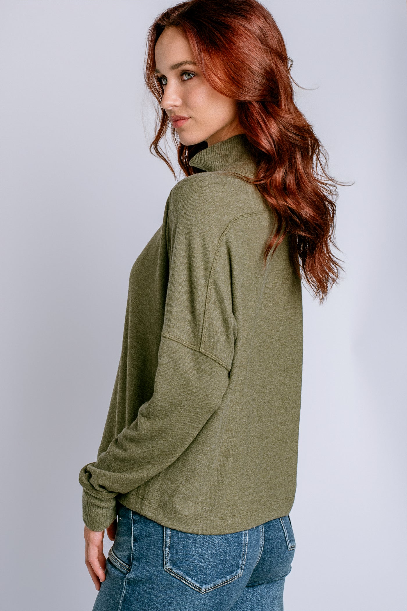 Michael Stars Frida Mock Neck Top