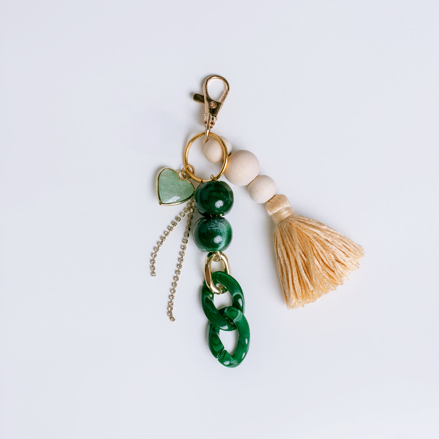 Sherwood Bridge Diamonds Green Bag Charm