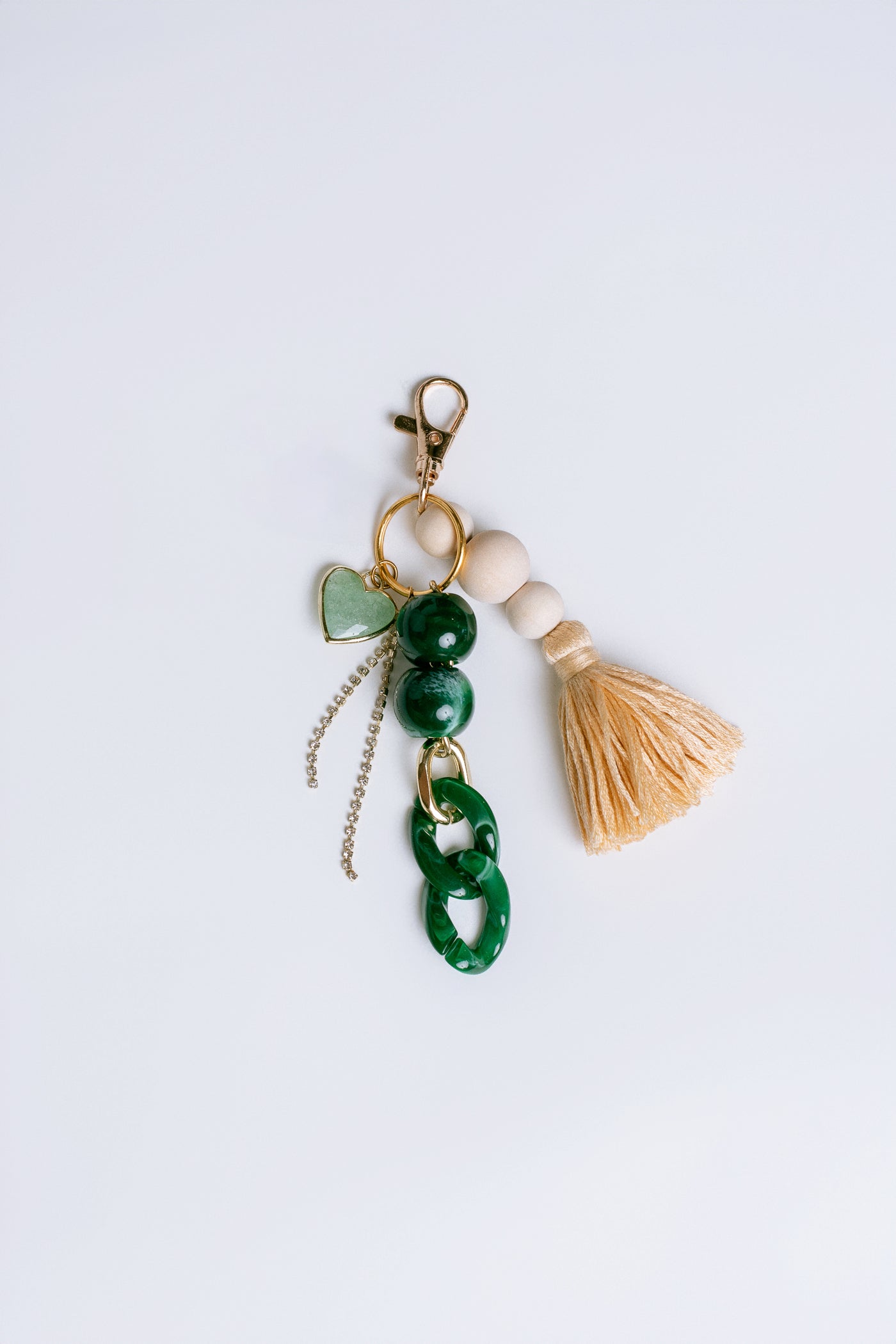 Sherwood Bridge Diamonds Green Bag Charm