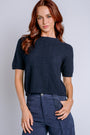 Milio Milano Chevron Short Sleeve Knit Top