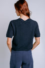 Milio Milano Chevron Short Sleeve Knit Top