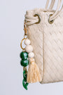 Sherwood Bridge Diamonds Green Bag Charm