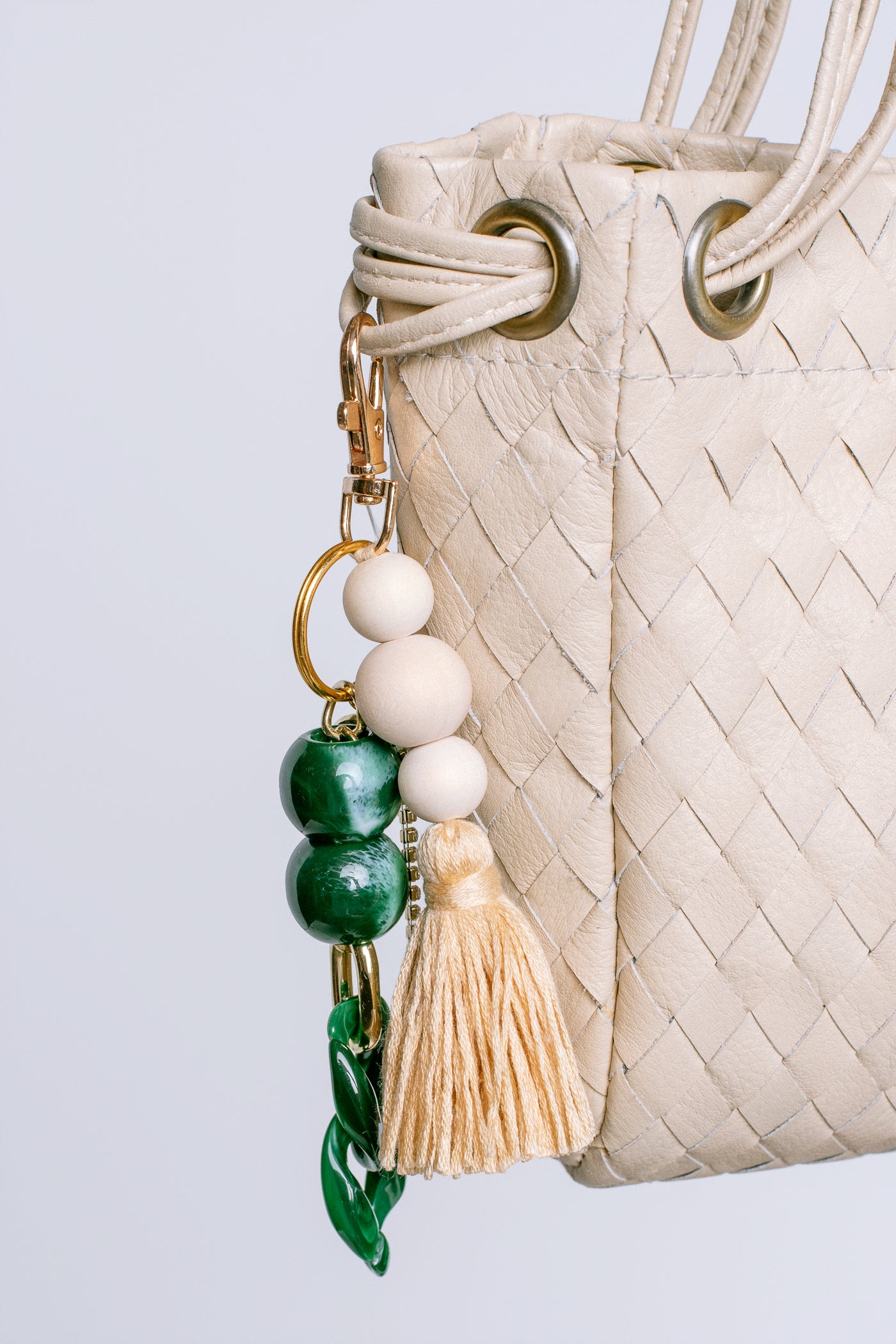 Sherwood Bridge Diamonds Green Bag Charm