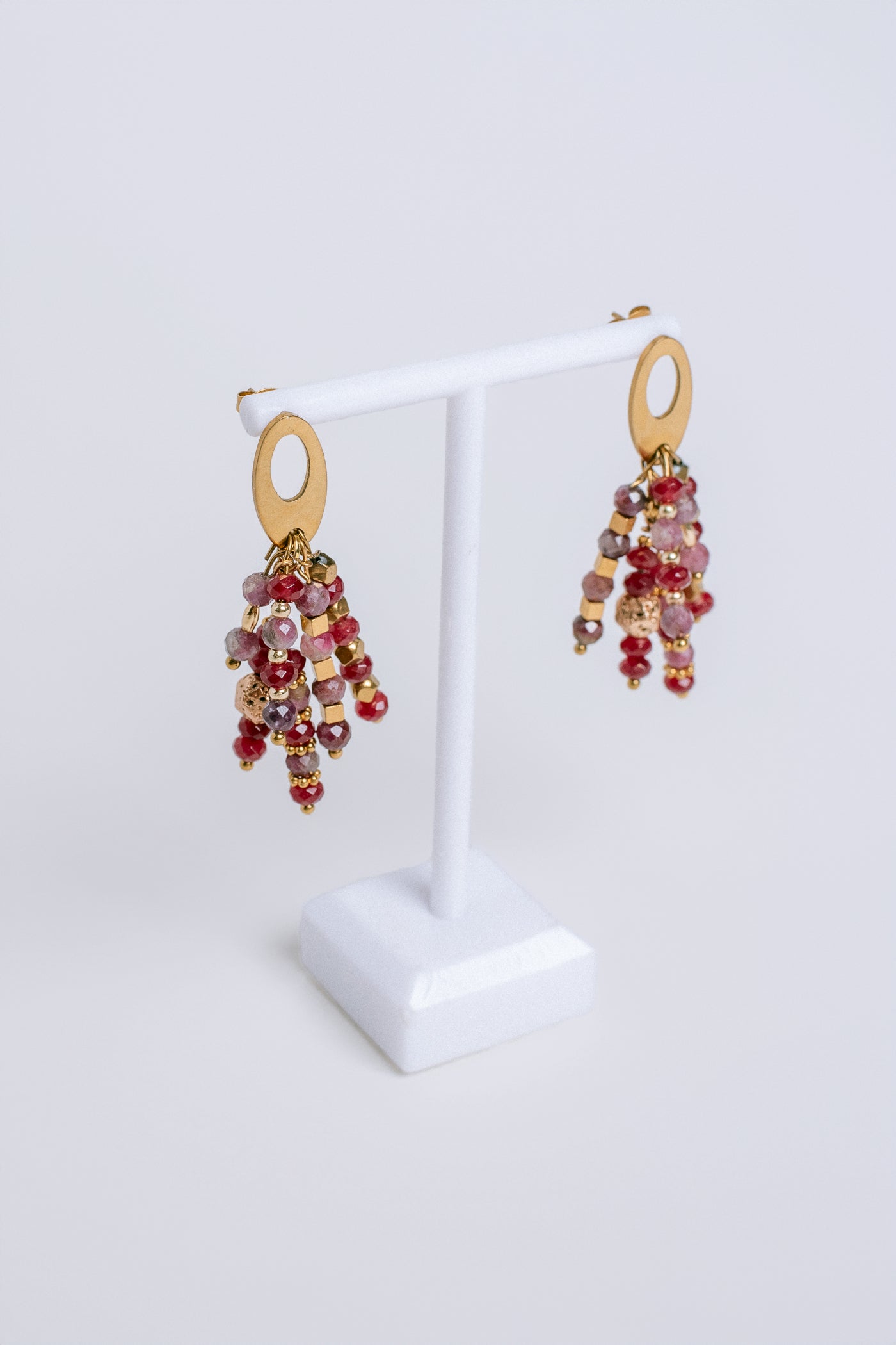 Sherwood Bridge Diamonds Garnet & Tourmaline Earrings