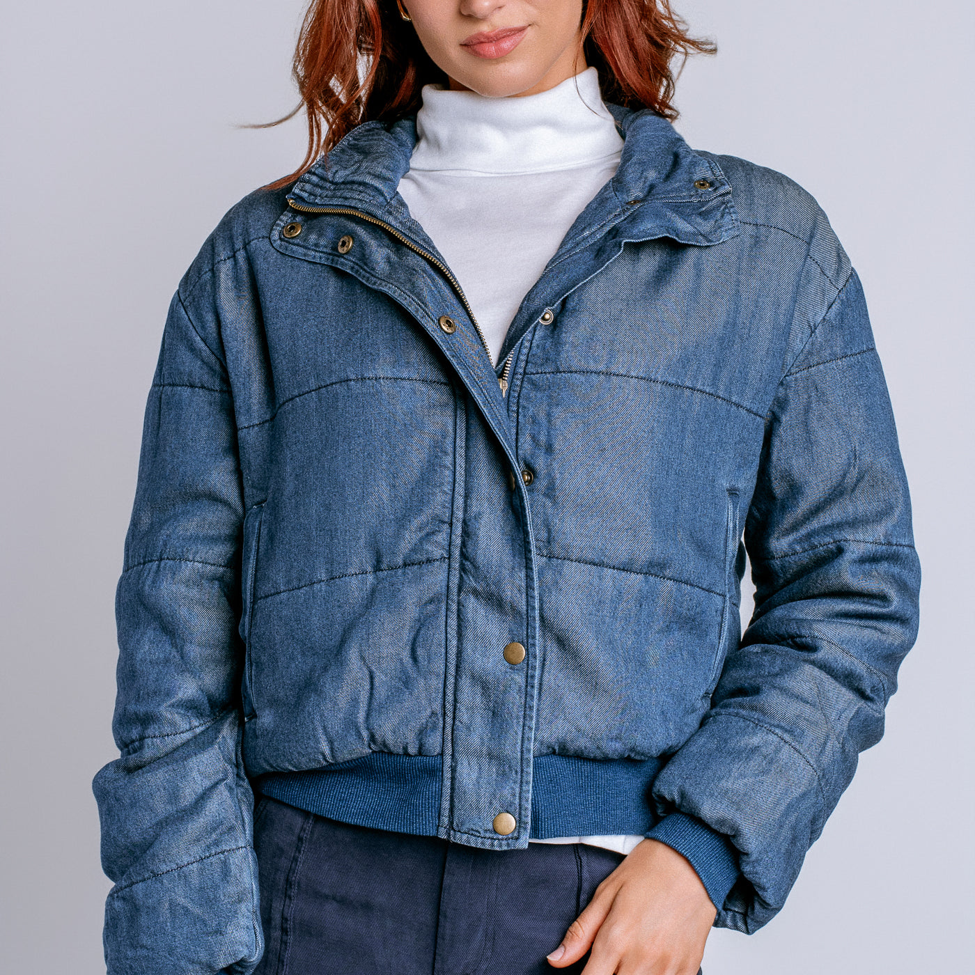 Young Fabulous & Broke Pippa Denim Puffer