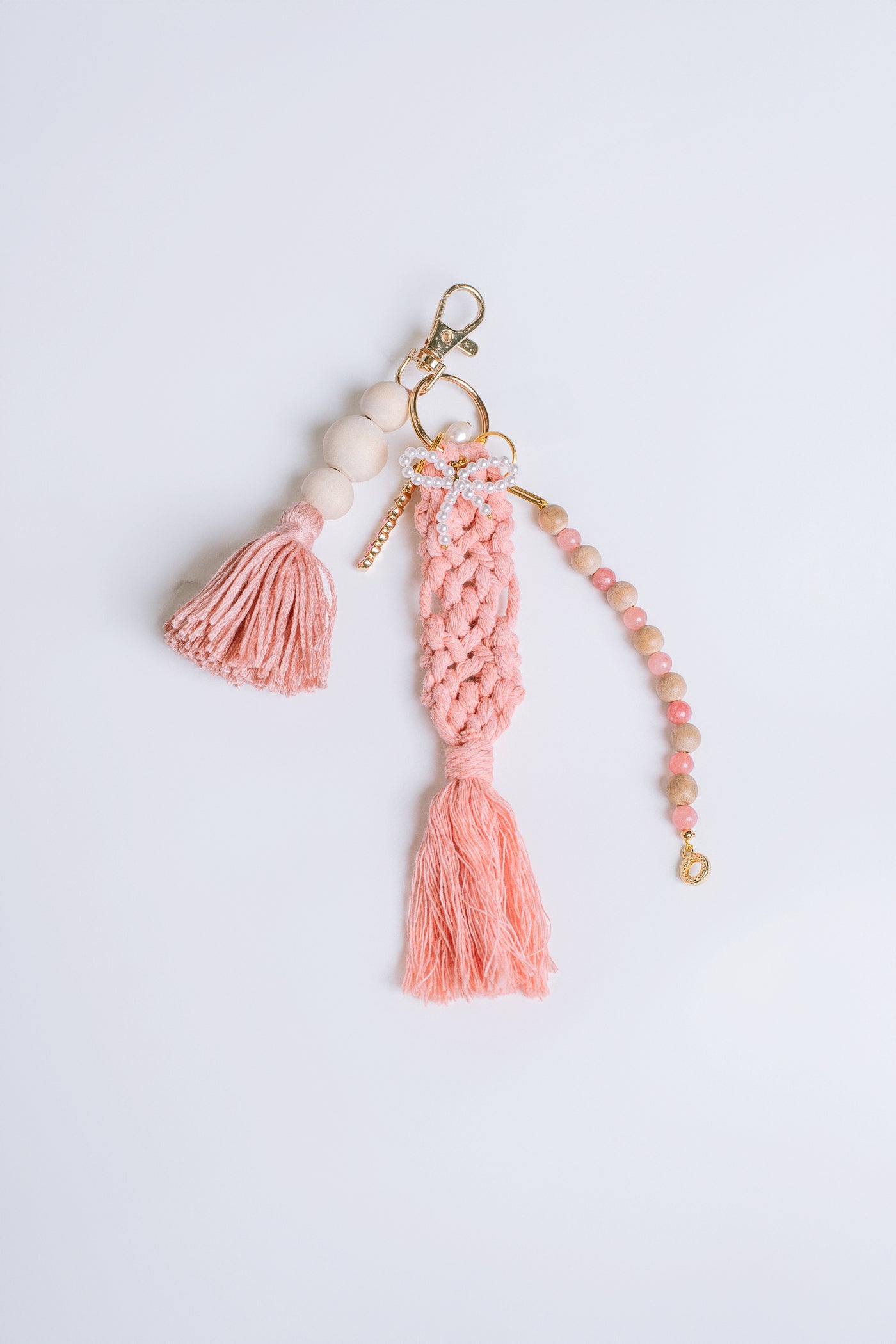 Sherwood Bridge Diamonds Pink Crochet Bag Charm