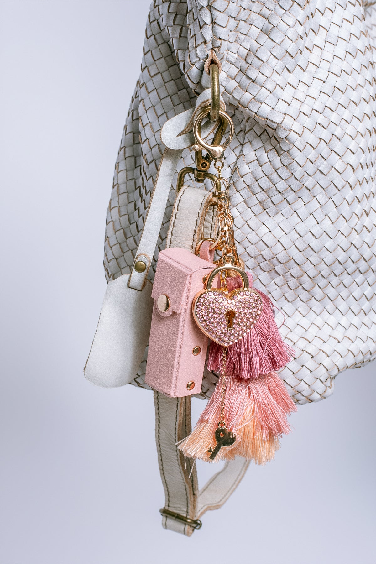 Pink Lipstick Case Bag Charm