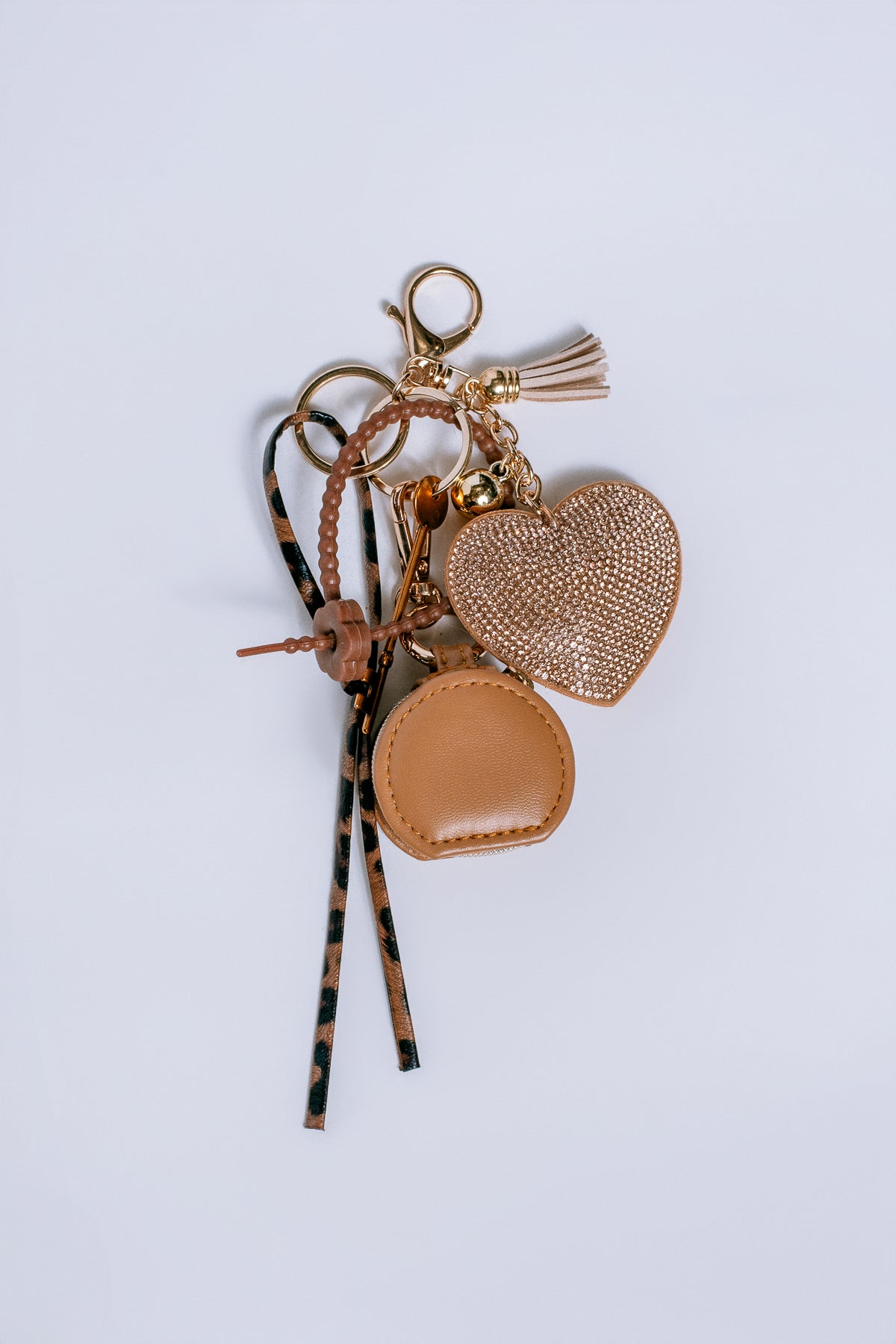 Brown Travel Ring Case Bag Charm