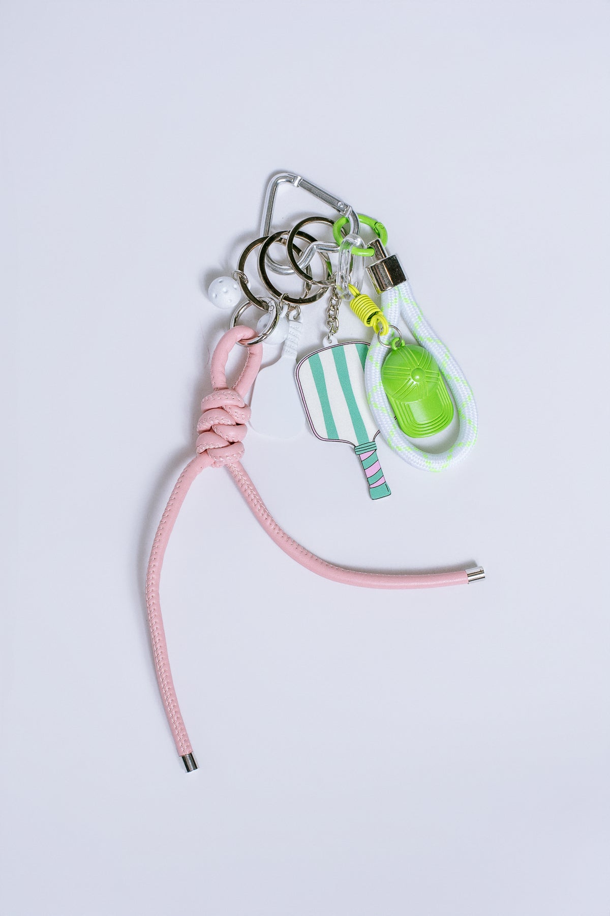 Pink & Green Pickleball Bag Charm