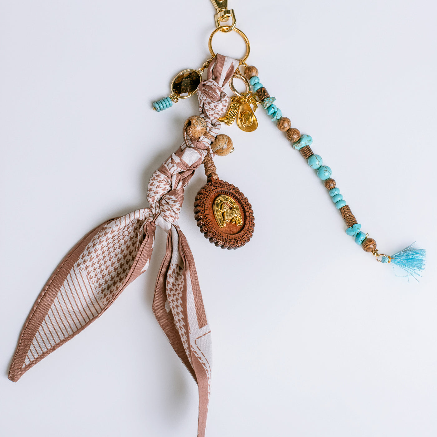 Sherwood Bridge Diamonds Turquoise Western Bag Charm