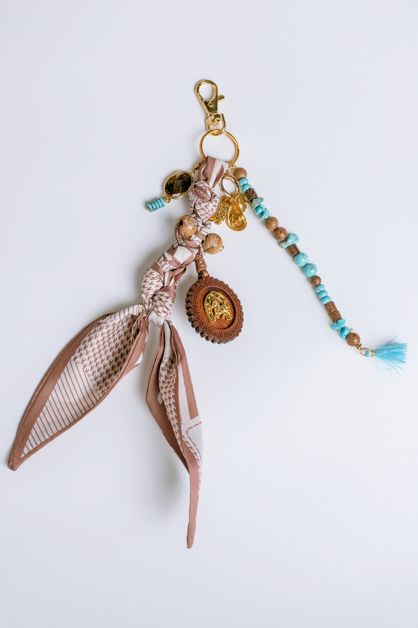 Sherwood Bridge Diamonds Turquoise Western Bag Charm