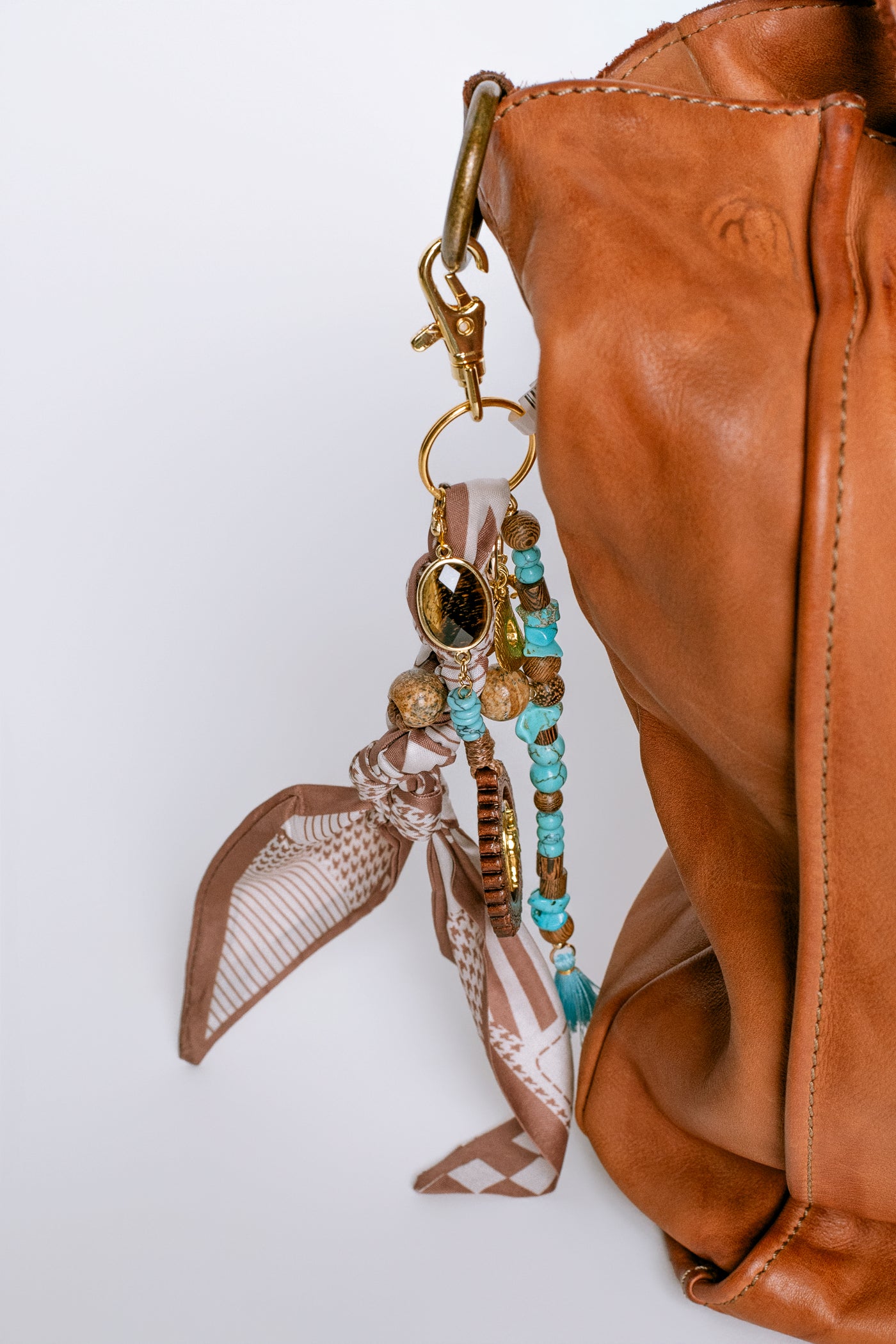Sherwood Bridge Diamonds Turquoise Western Bag Charm